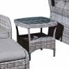 SAC LUX Alloy & PE Rattan 5 piece Patio Set