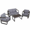 SAC Deluxe Brushed Nickel Patio Set