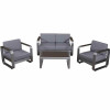 SAC Deluxe Brushed Nickel Patio Set