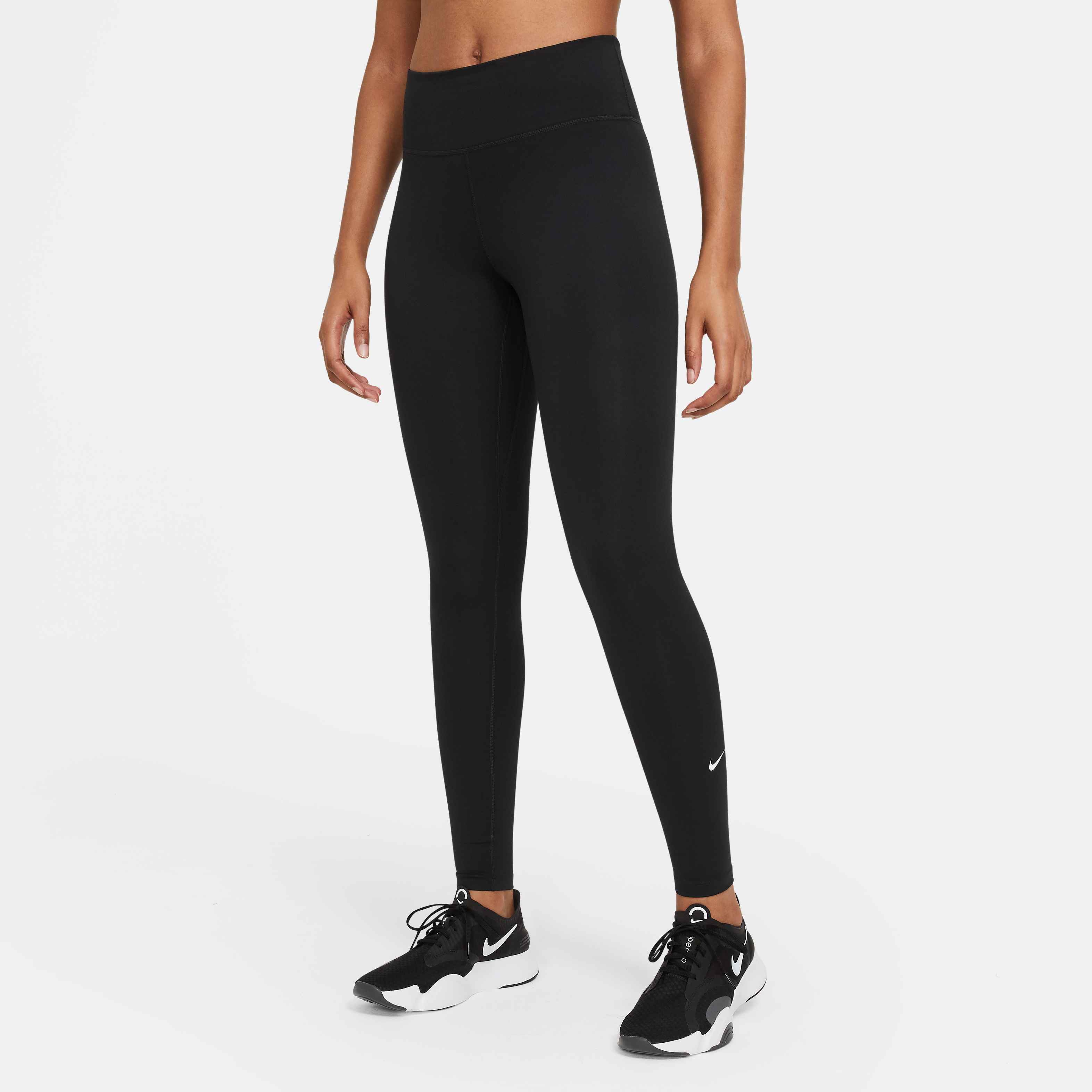 Nike One Womens Mid-Rise Printed Tights Black XS