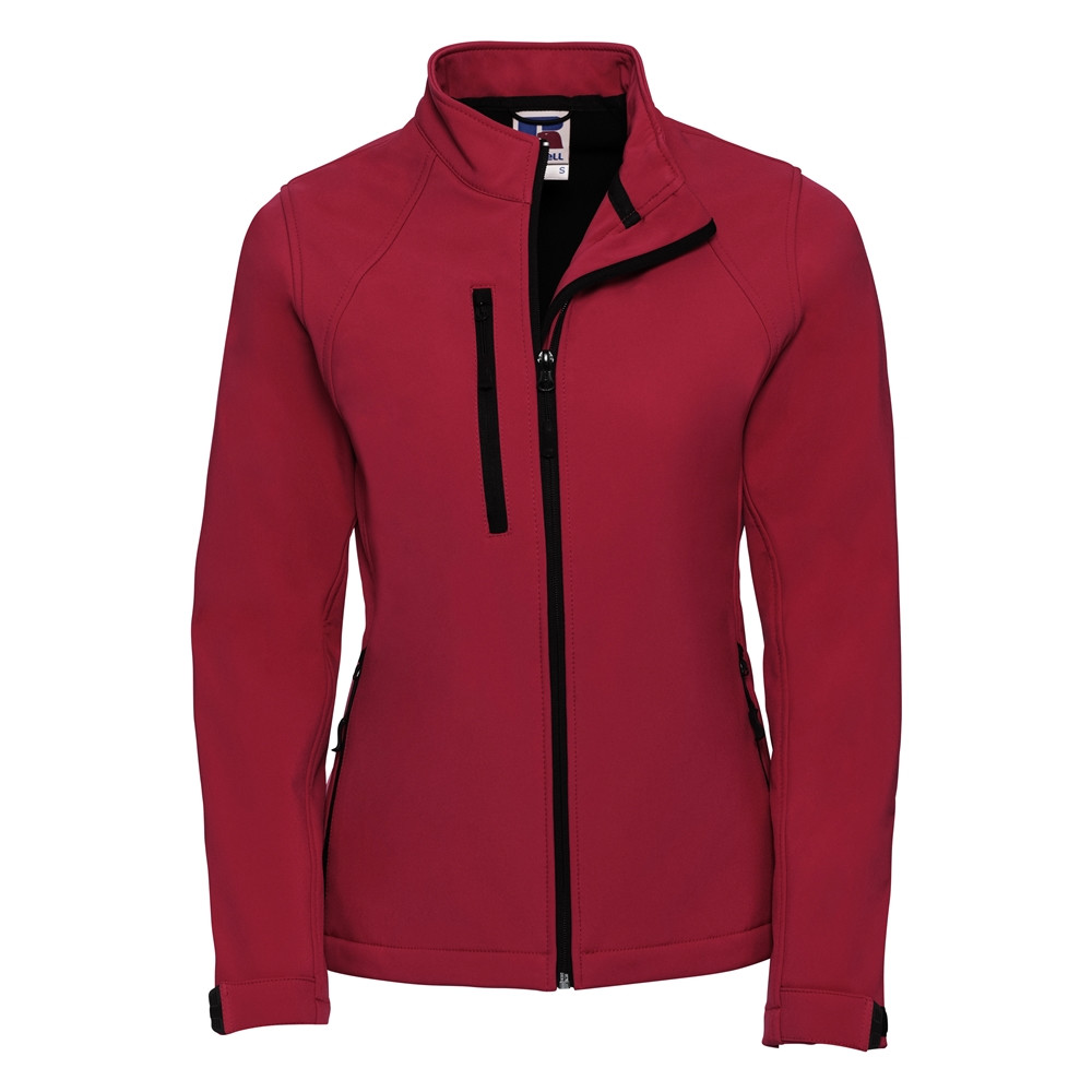 womens red softshell jacket